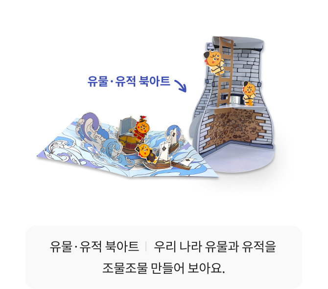 역사 놀이책 1권, 역사 게임 카드 100장, 역사송 CD·카드 20장, 유물·유적 북아트 8종, 연표 포스터·스티커
