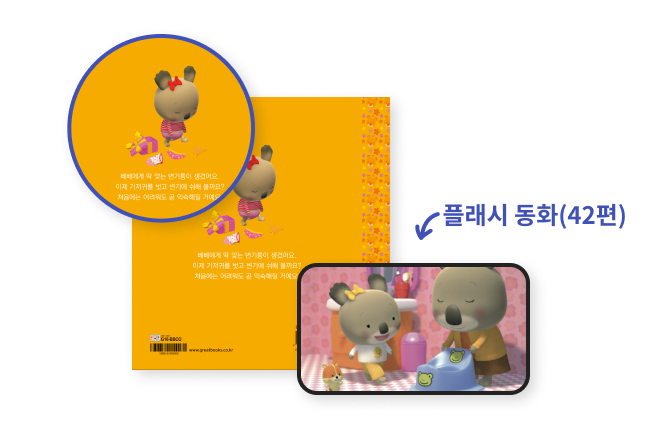 스티커책 3권 / 플래시 동화 42편 / 인형 2종(베베와 알피)